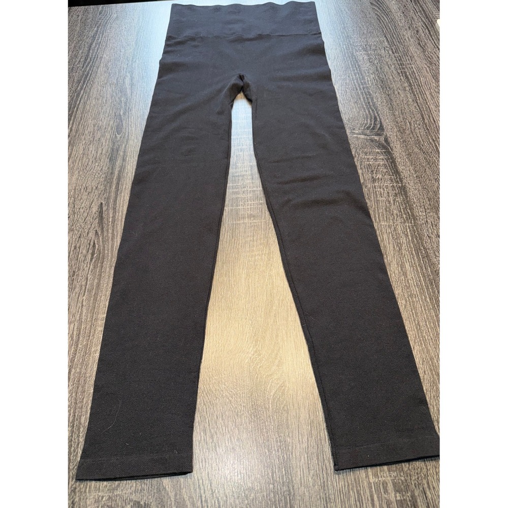 Warners Womens L XL Black Seamless High Waist Leggings Bottoms‎